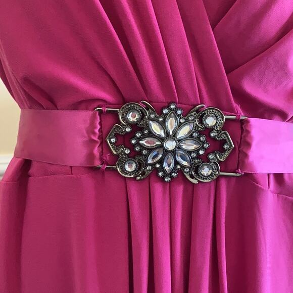 Scarlett Nite Fuschia Stretch Pullover Midi Dress, Size 20W - Picture 4 of 14